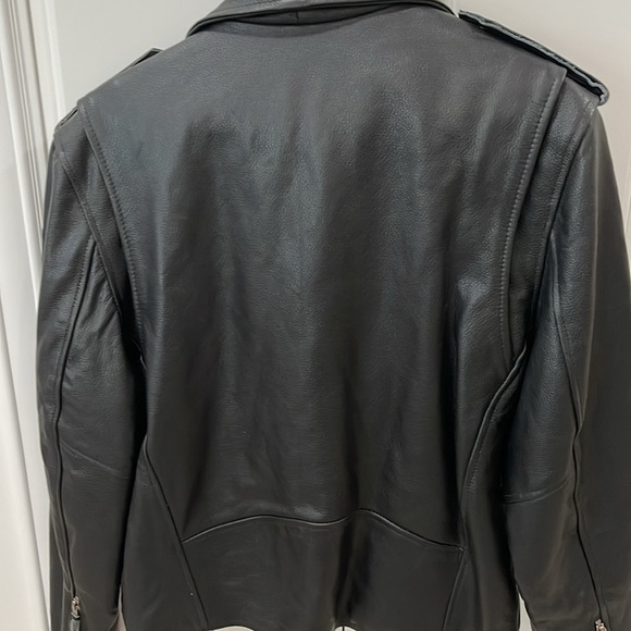 CUSTOM BILT BLACK LEATHER MOTORCYCLE MOTORS BIKER JACKET - SIZE SMALL - Picture 12 of 17